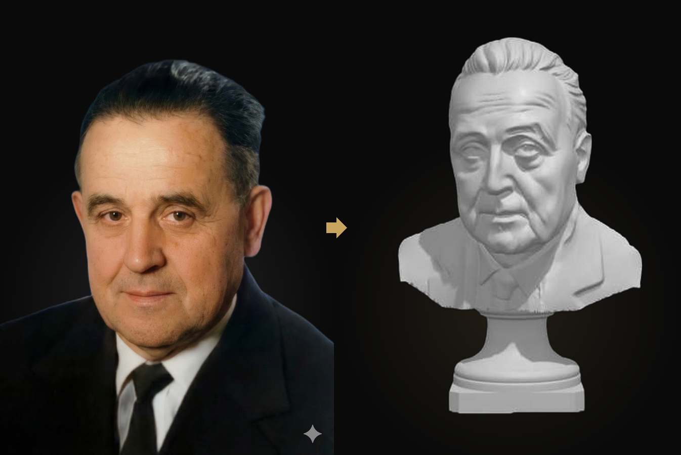 Fotografija Zdravka in njegov 3D kipec po meri